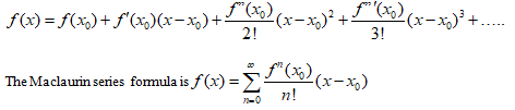 Maclaurin Series Formula